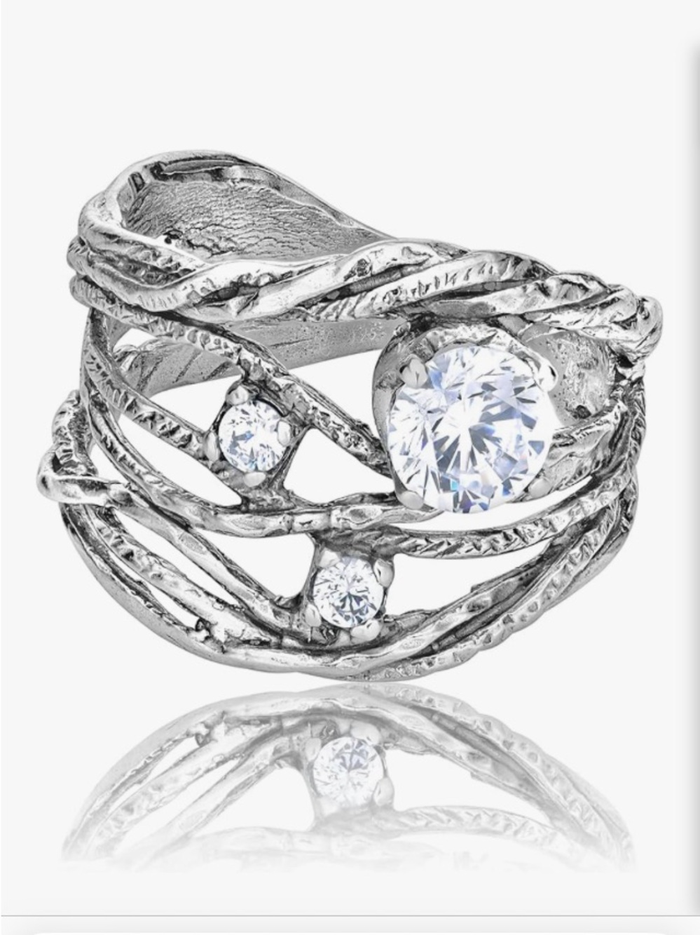 Sterling CZ Ring Israel 925